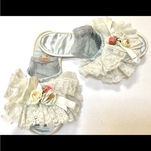 Vintage Bridal Slipper sz 7/8 - Picture 6 of 8